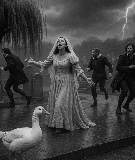 Tragedy strikes the Royal Theatre Guild of Highmere