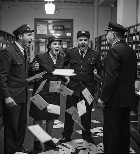 Angry postal workers