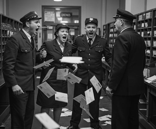 Angry postal workers